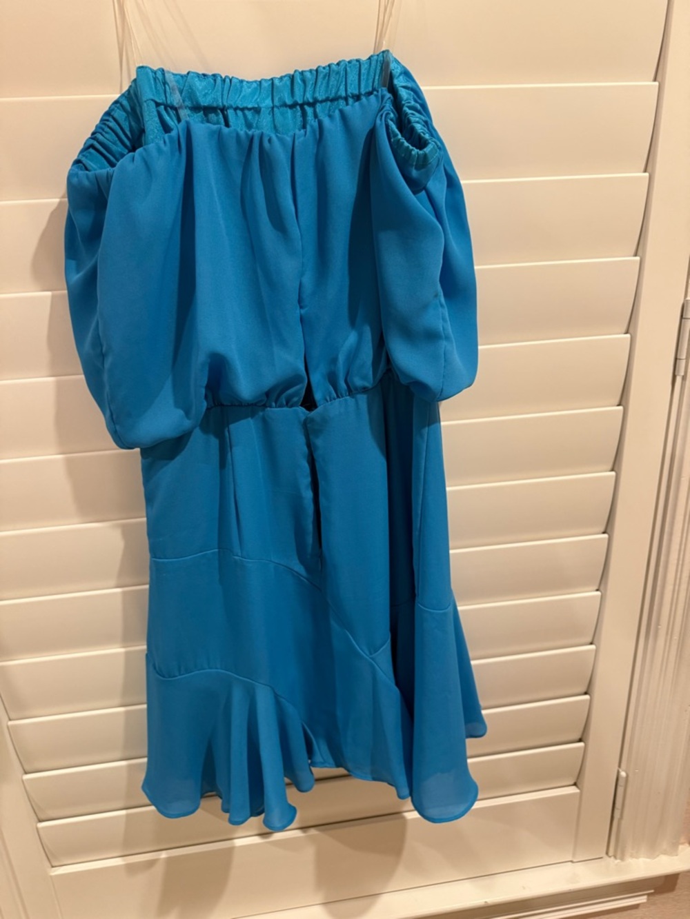 DO+BE Turquoise Strapless Ruffle Dress - Picture 2 of 3